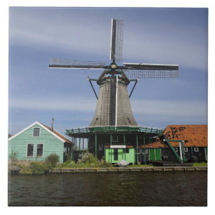 Windmill, Zaanse Schans, Holland, Netherlands 3 Ceramic Tile