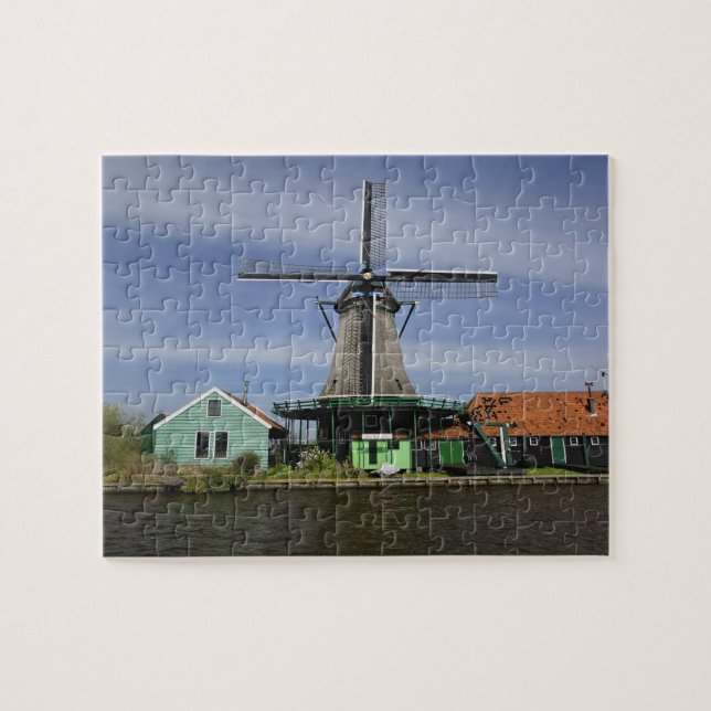 Windmill, Zaanse Schans, Holland, Netherlands 3 Jigsaw Puzzle (Horizontal)