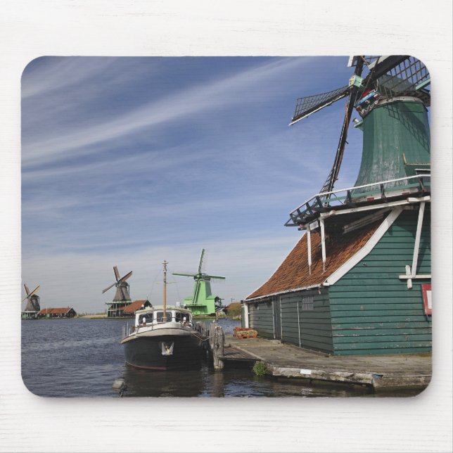 Windmill, Zaanse Schans, Holland, Netherlands Mouse Pad (Front)