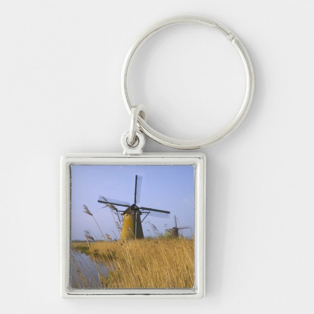 Windmills along the canal in Kinderdijk, 2 Key Ring (Front)