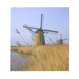 Windmills along the canal in Kinderdijk, 2 Notepad
