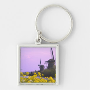 Windmills along the canal in Kinderdijk, Key Ring