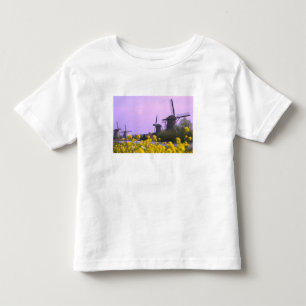 Windmills along the canal in Kinderdijk, Toddler T-Shirt