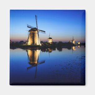Windmills at Blue Hour magnet