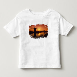 Windmills at sunset, Kinderdijk, Netherlands Toddler T-Shirt