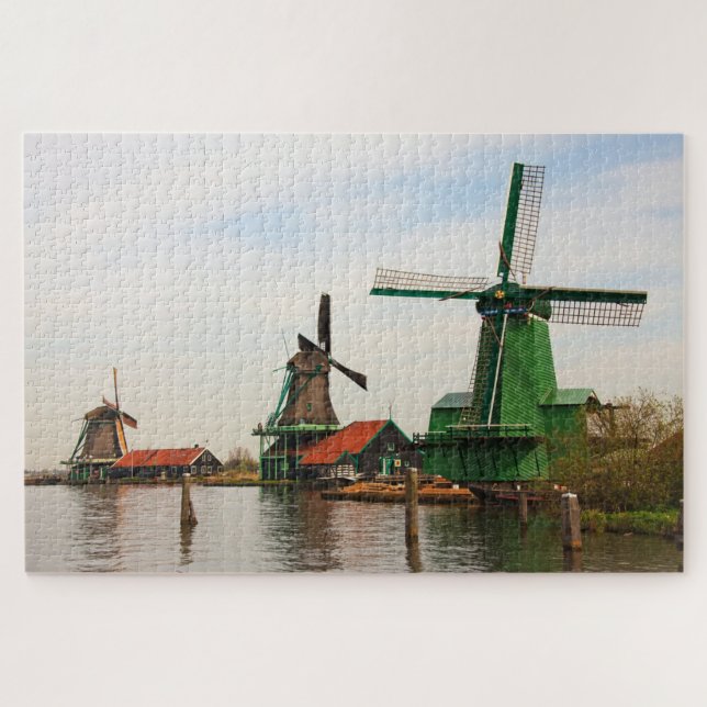 Windmills Classic Dutch Historic Jigsaw Puzzle (Horizontal)