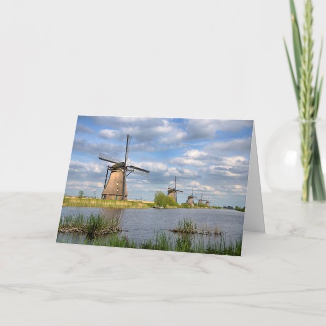 Windmills in Holland Greeting Card (Front)