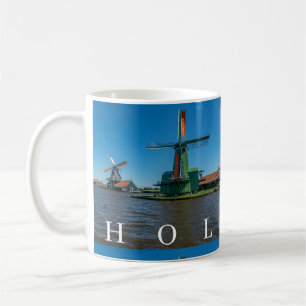 Windmills in Holland view mug