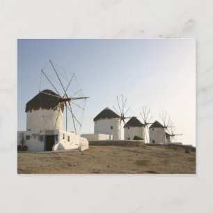 Windmills in Mykonos Postcard