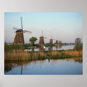 Windmills, Kinderdijk, Netherlands Poster