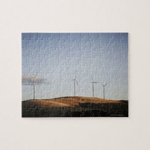 Windmills on hill at sunset 2 jigsaw puzzle