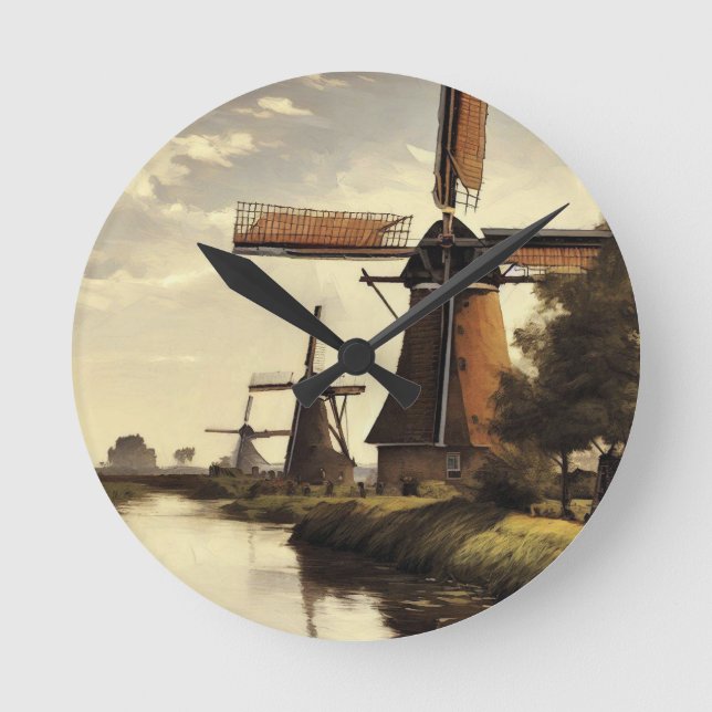 Windmills Wall Clock (Front)