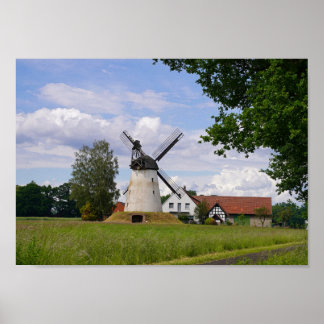 Windmühle Petershagen Friedewalde Poster