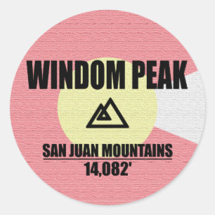 Windom Peak Classic Round Sticker