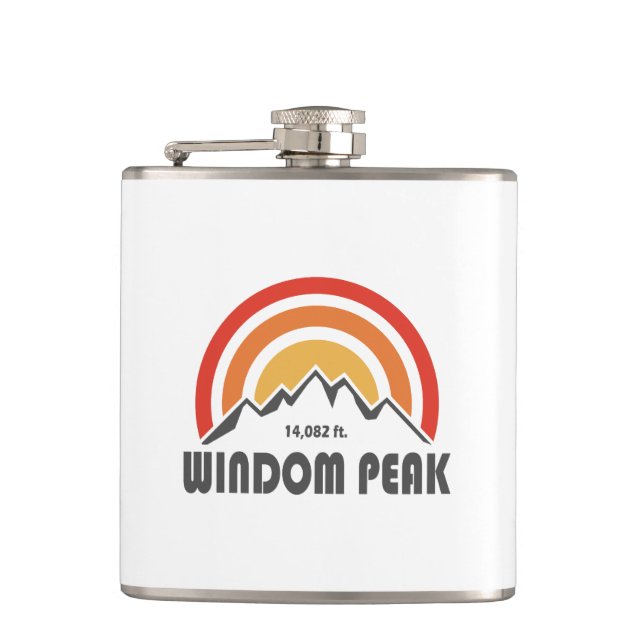 Windom Peak Hip Flask (Front)
