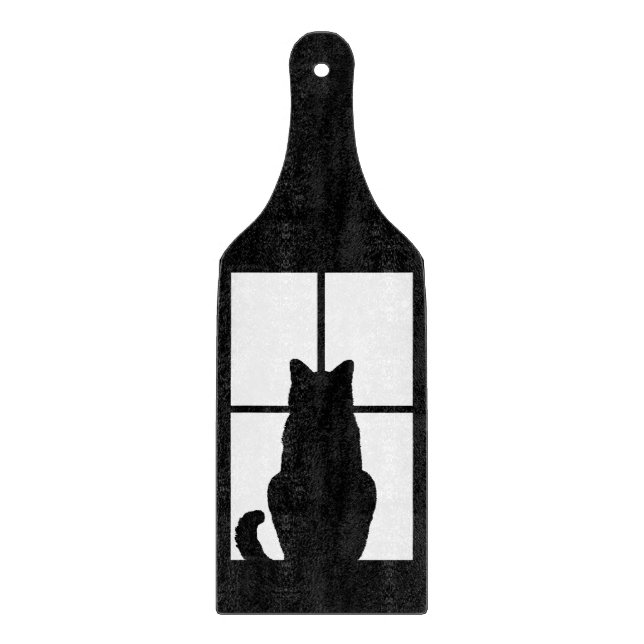 Window Black Cat Click to Customise a colour decor Cutting Board (Front)