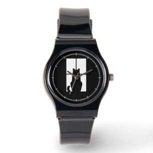Window Black Cat Click to Customise a colour decor Watch