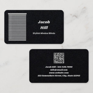 Window Blinds Custom QR Business Card