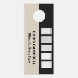 Window Blinds Custom QR Door Hanger