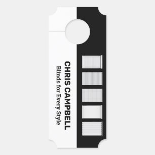 Window Blinds Custom QR Door Hanger