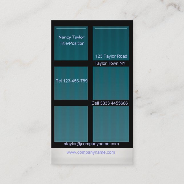 Window Business Card Template (Front)