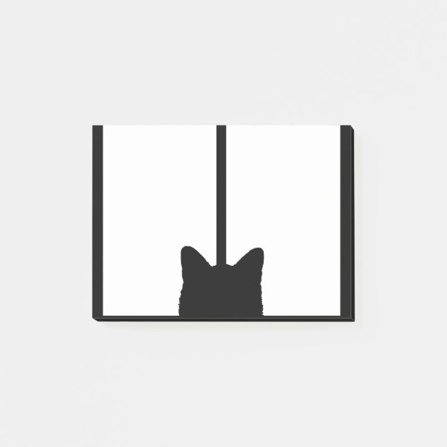 Window Cat Click to Customise Colour Background Post-it Notes (Front)