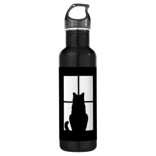 Window Cat Click to Customise Colour Decor 710 Ml Water Bottle