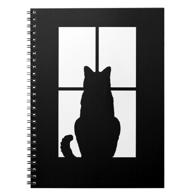 Window Cat Click to Customise Colour Decor Notebook (Front)