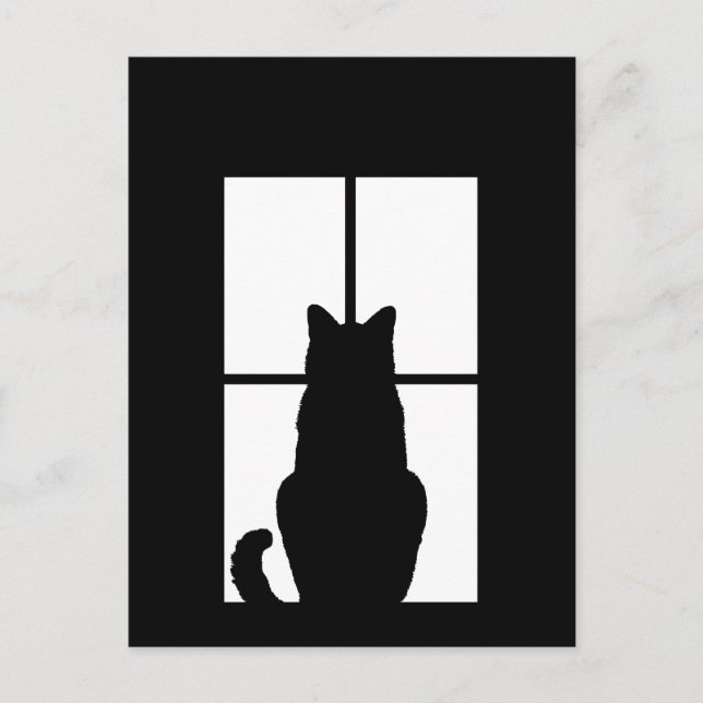 Window Cat Click to Customise Get any colour decor Postcard (Front)