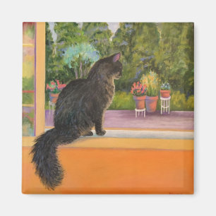Window Cat Magnet