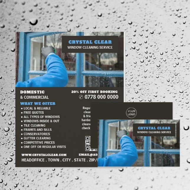 Window Clean, Window Cleaner, Cleaning Service Flyer (Creator Uploaded)