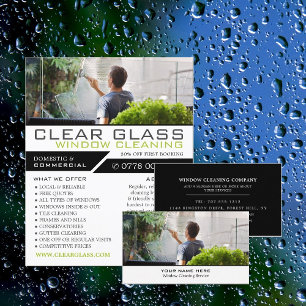 Window Cleaner, Cleaning Service Business Card