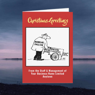 Window Cleaner or Window Cleaning Christmas Card