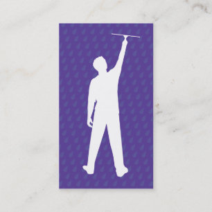Window Cleaner Sillouette Business Card
