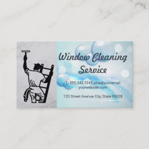 Window Cleaner Soap Bubbles Business Card