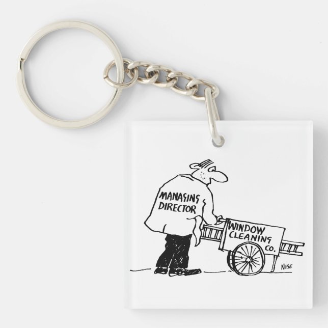 Window Cleaner with Window Cleaning Cart Key Ring (Front)