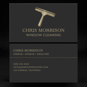 Window Cleaning Black Gold Business Card