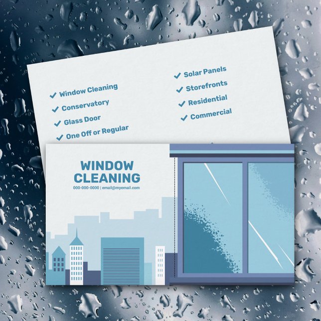 Window Cleaning  Business Card (Window Cleaning Business Card)