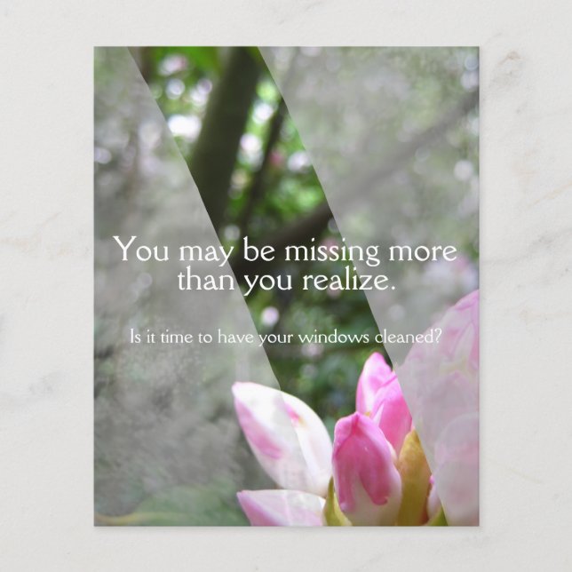 Window cleaning business promotional 4x5 card (Front)