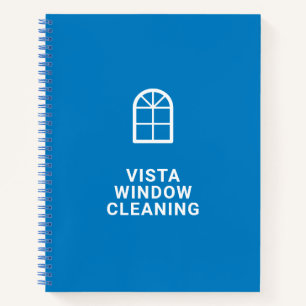 Window Cleaning Company Name Modern Blue Notebook