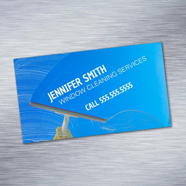 Window Cleaning Magnetic Business Card (Window Cleaning Business Magnets)