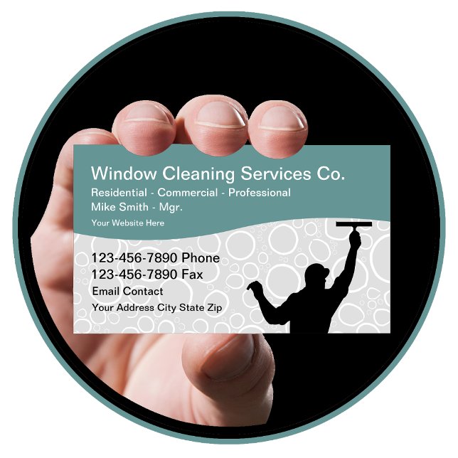 Window Cleaning Professional Business Card Design (Creator Uploaded)