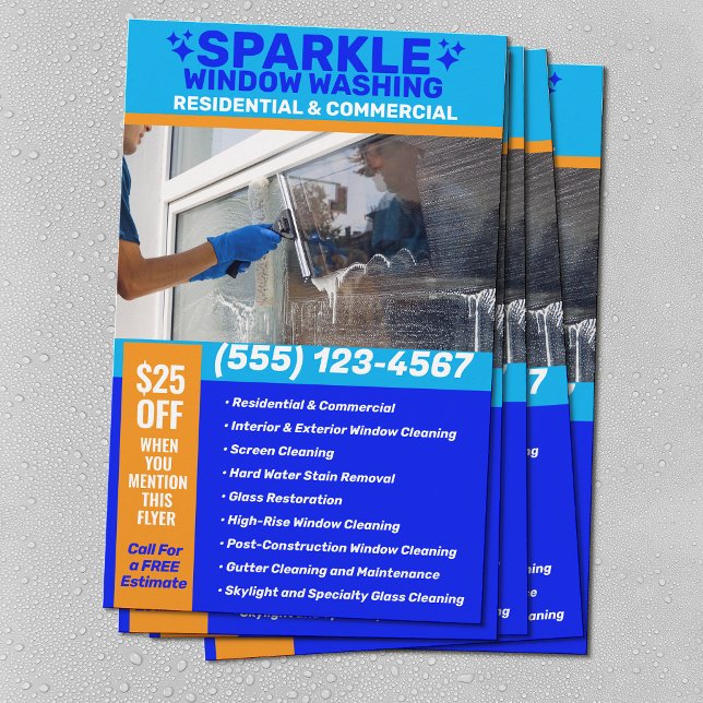 Window Cleaning Promotional  Flyer (Creator Uploaded)