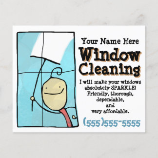 Window Cleaning. Promotional Marketing Sales Flyer