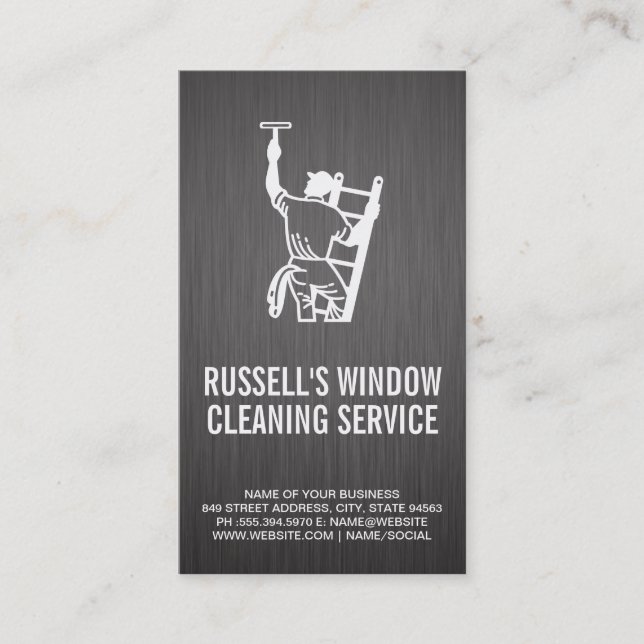 Window Cleaning Service Business Card (Front)