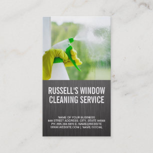Window Cleaning Service   Cleaning Spray Business Card