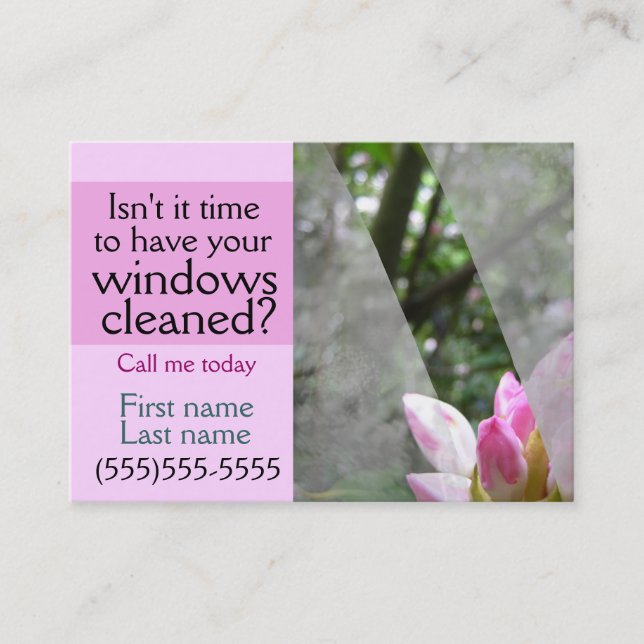 Window cleaning service promotional card template (Front)