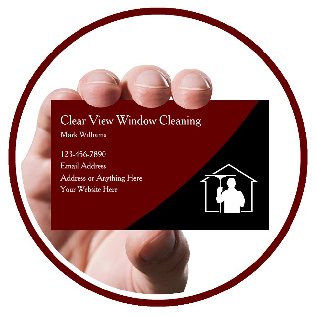 Window Cleaning Services Modern Business Cards (Creator Uploaded)