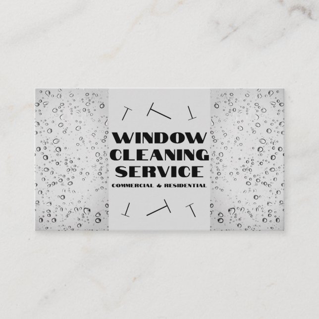 Window Cleaning Services Residential Commercial  Business Card (Front)