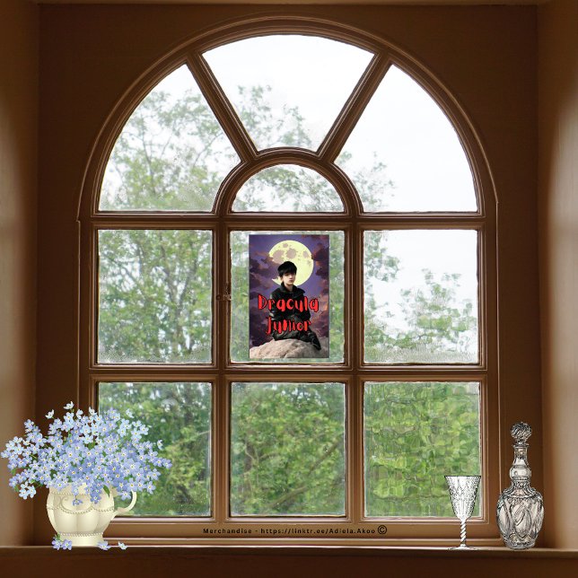 Window Cling - Dracula Junior (DJ Window Cling. Visit my store for more interesting finds & great gift & decor ideas. Browse now!)